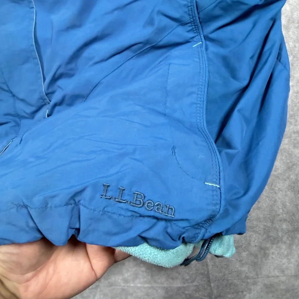 LL Bean 3-in-1 System Jacket Mens 2X Blue Hooded Fleece Lined Parka Coat Outdoor